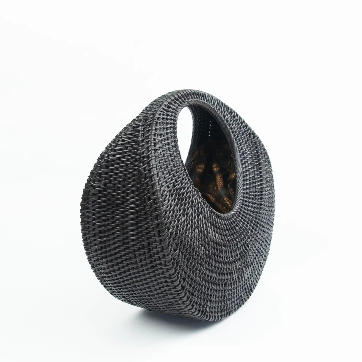 Ace Black Round Handbag