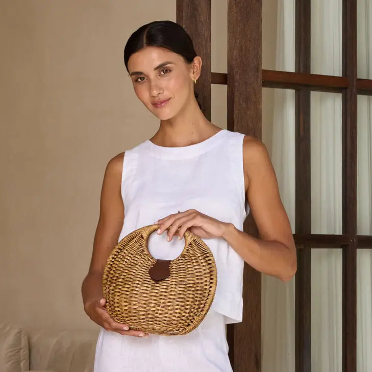 Rattan Globe Bag