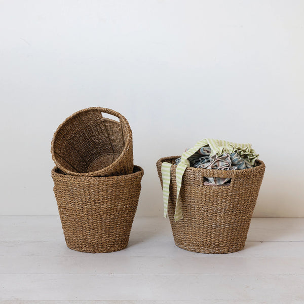 Hand-Woven Seagrass Basket