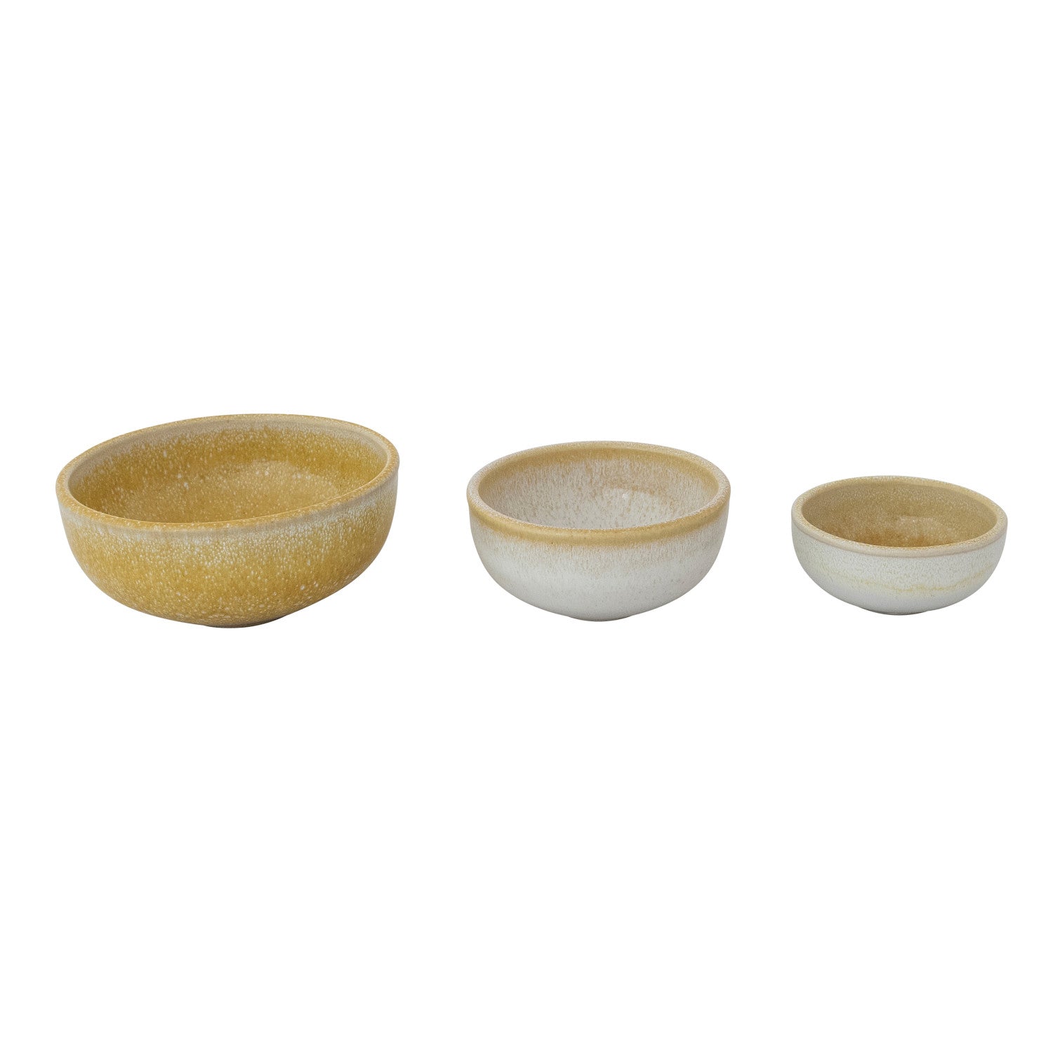 Glazed Neutral Stoneware Bowl