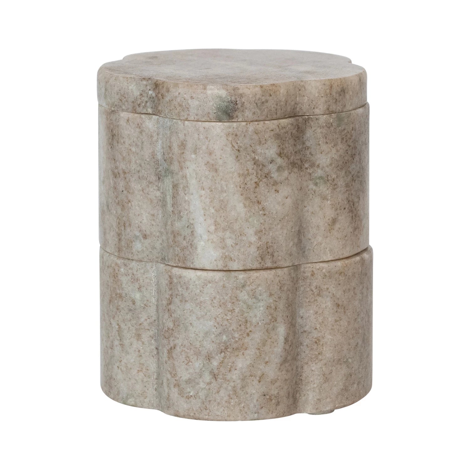 Scalloped Marble Pinch Pot