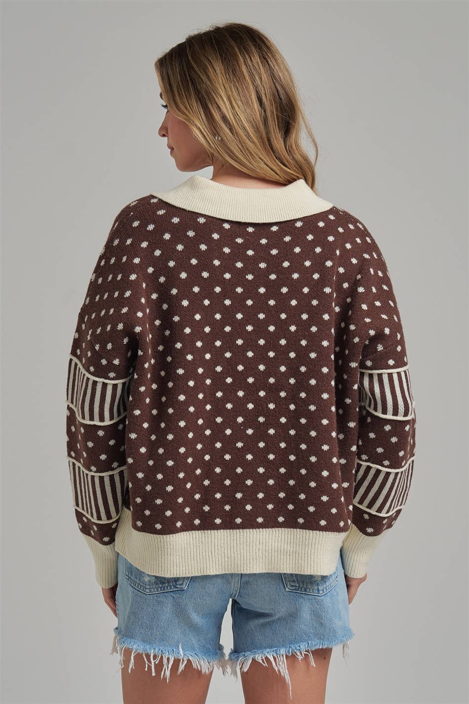Polka Dot Loose Fit Sweater