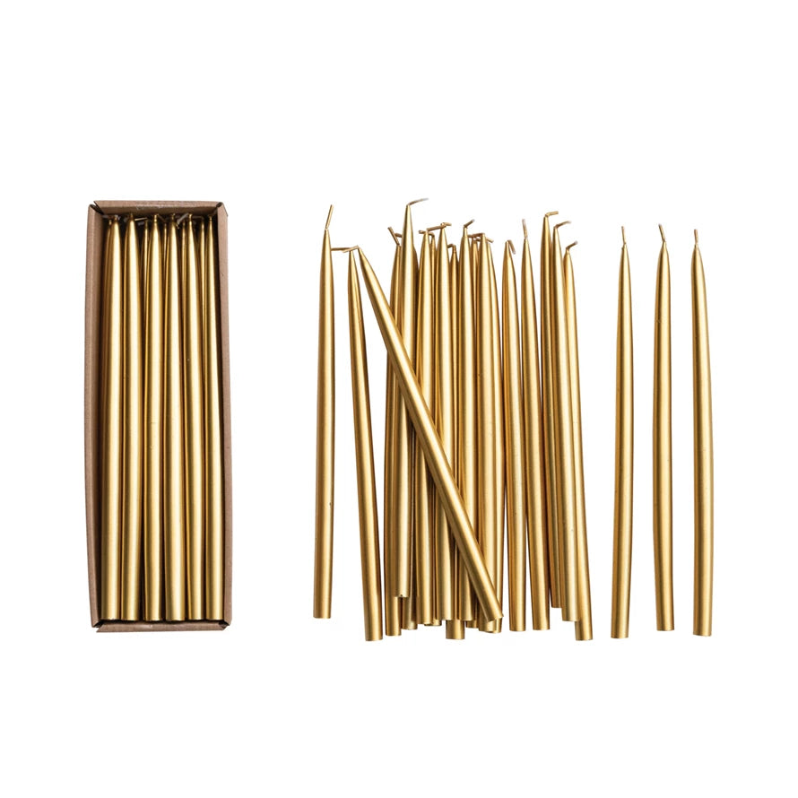 Set of Gold 1/2" Taper Candles