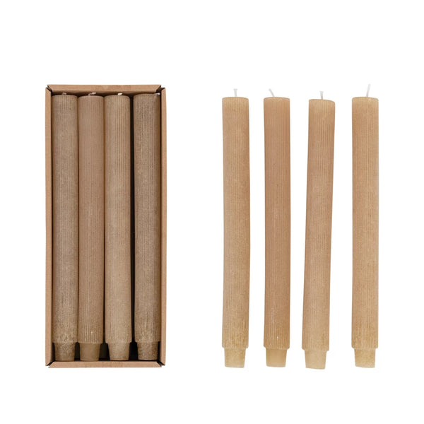 Pleated Taper Candles Set of 12