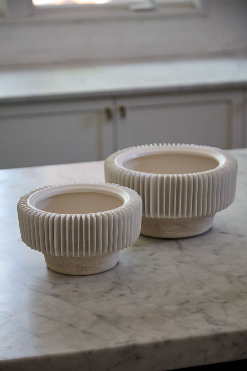 Ridged Round Compote