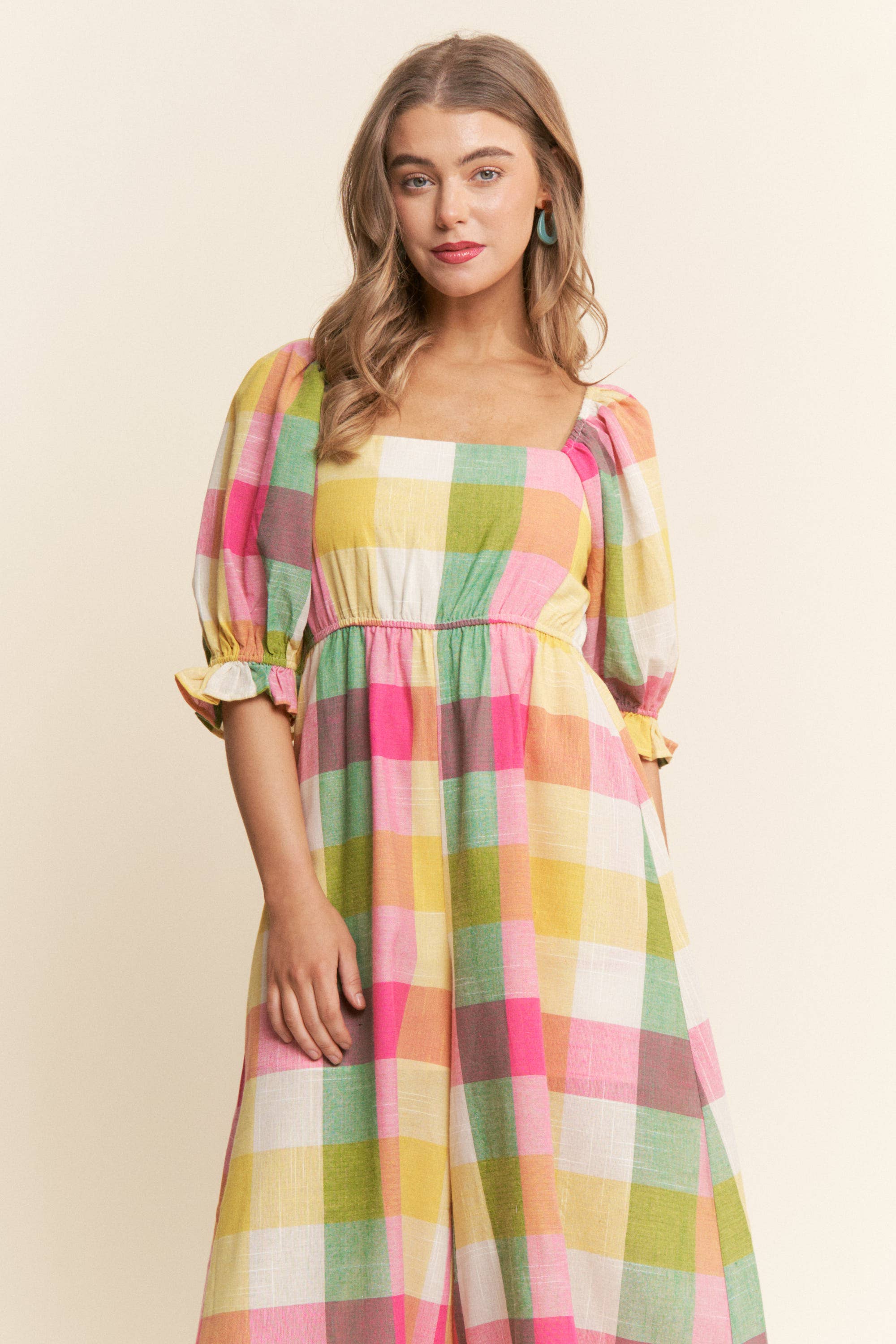 Checkered Multi-Color Jumpsuit