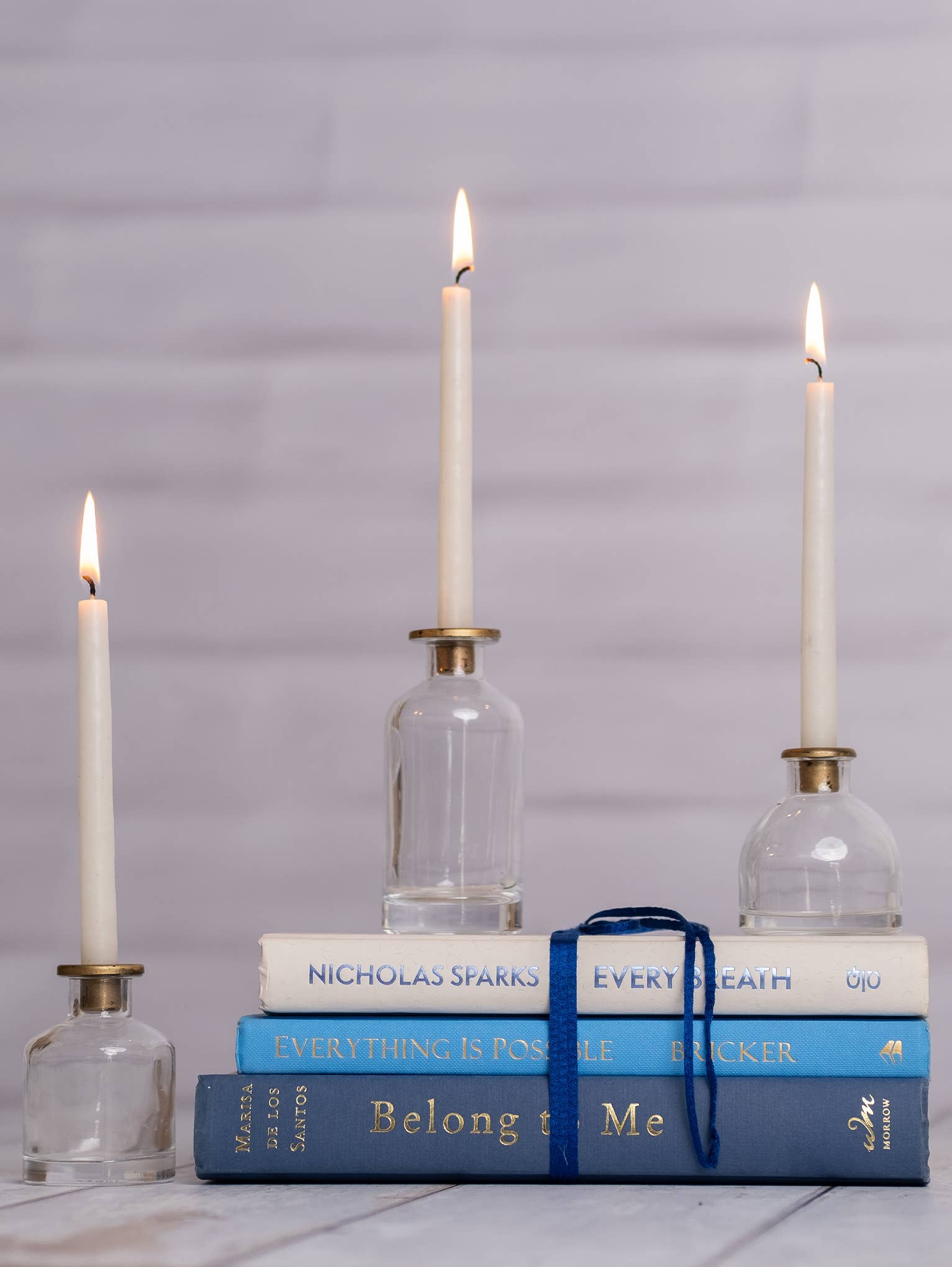 Set of 3 Decorative Books - Blue Tones