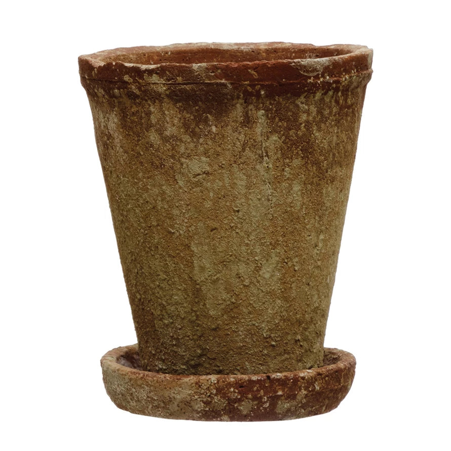 Distressed Cement Planters