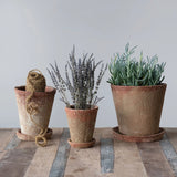 Distressed Cement Planters