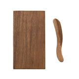 Acacia Wood Cheese Board and Knife