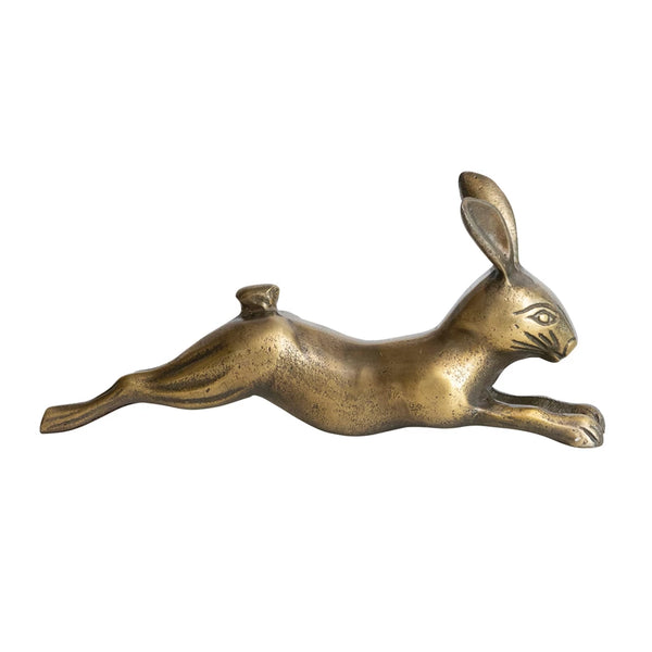 Antique Brass Dashing Rabbit