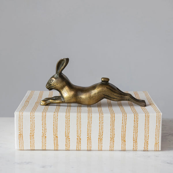 Antique Brass Dashing Rabbit