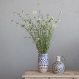 Rustic Hand-Painted Handled Vase