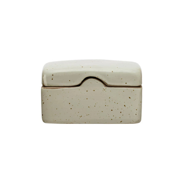 Speckled Stoneware Lidded Box