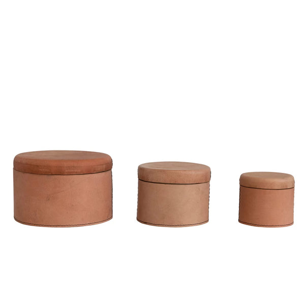 Round Leather Boxes