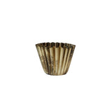 Gold Fluted Metal Planters