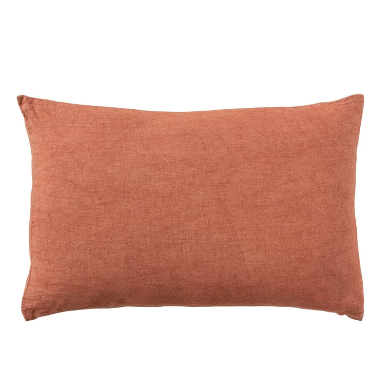 Rust Stonewashed Lumbar Pillow