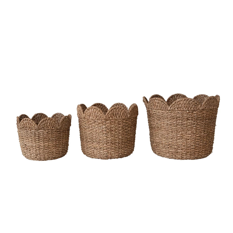 Scalloped Braided Baskets