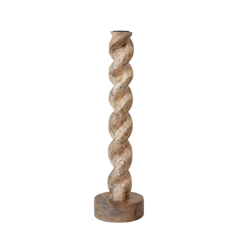 Mango Wood Twisted Taper Holder