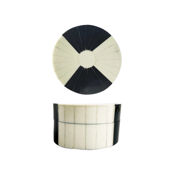 Black and Cream Lidded Container