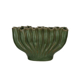 Green Sectioned Vase