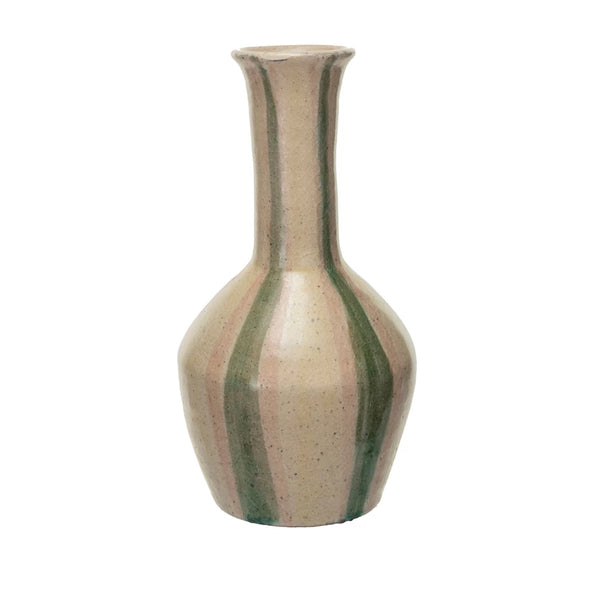 Long Neck Striped Vase