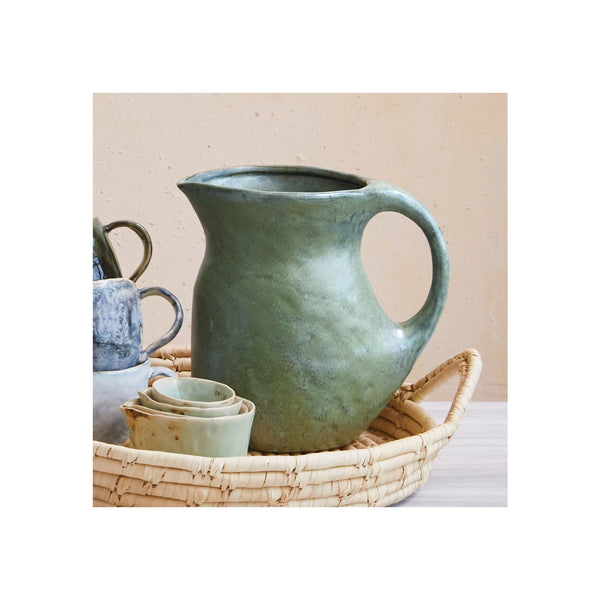 Glazed Teal Pitcher