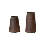 Found Wood Vases, Set of 2 (Each One Will Vary)