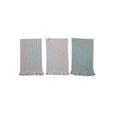 Multicolored Striped Ruffle Tea Towel