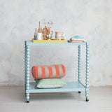 Blue Lacquered Bar Cart