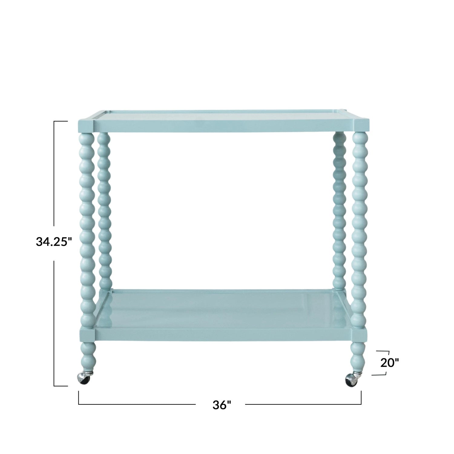 Blue Lacquered Bar Cart