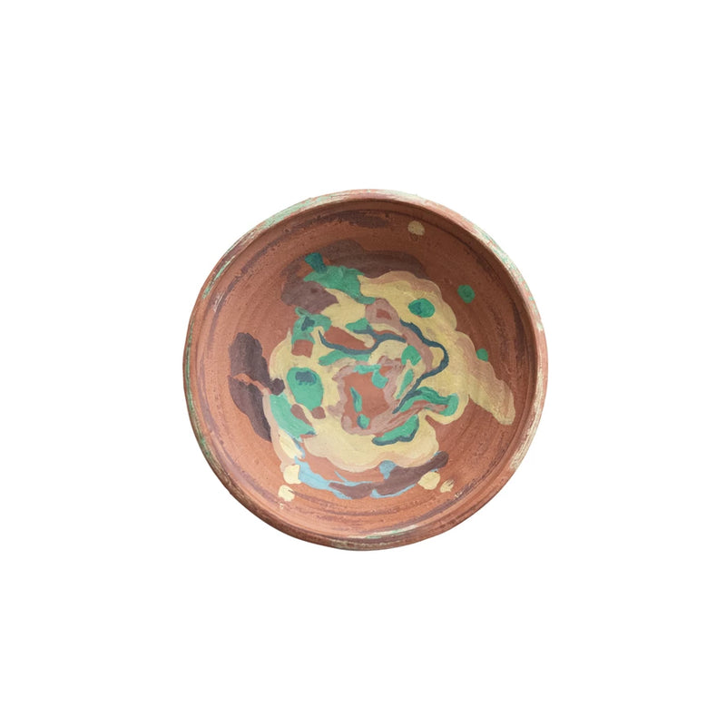 Abstract Terra-cotta Decorative Bowl