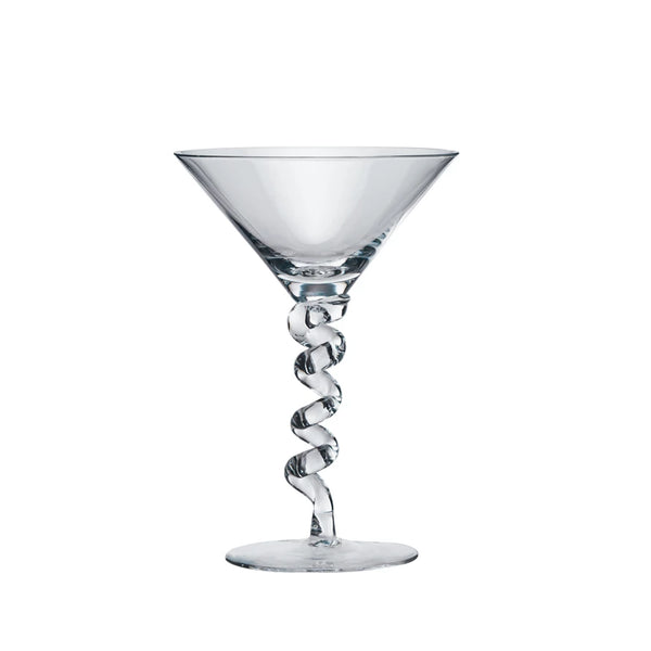 Swirl Stemmed Martini Glass