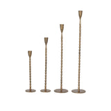 Brass Chain Link Taper Candle Holders