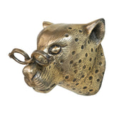 Gold Leopard Head with Eyeglasses