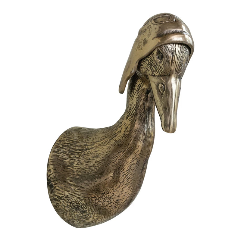 Gold Duck Head with Flight Hat