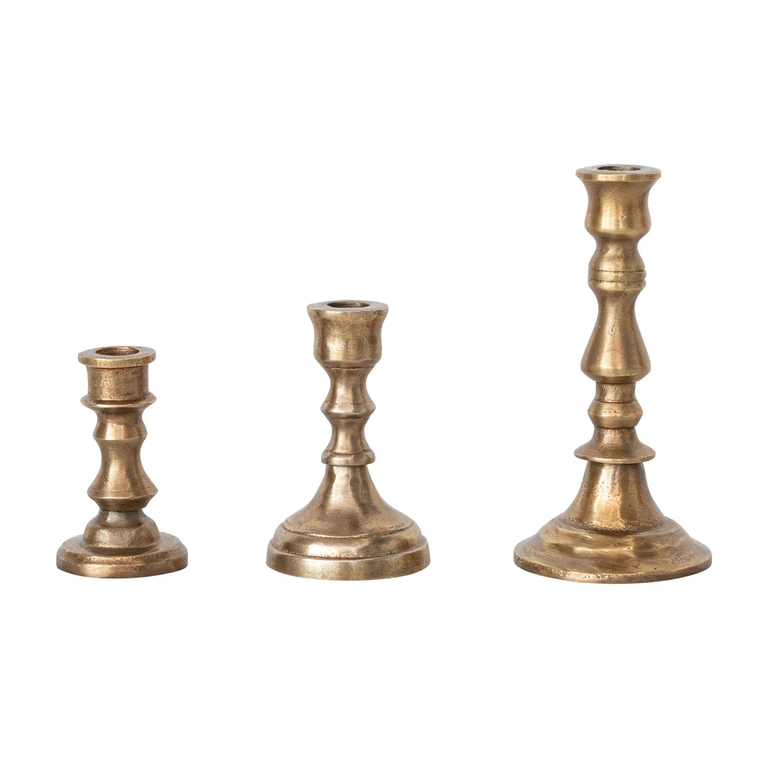 Emilie Brass Taper Candle Holders