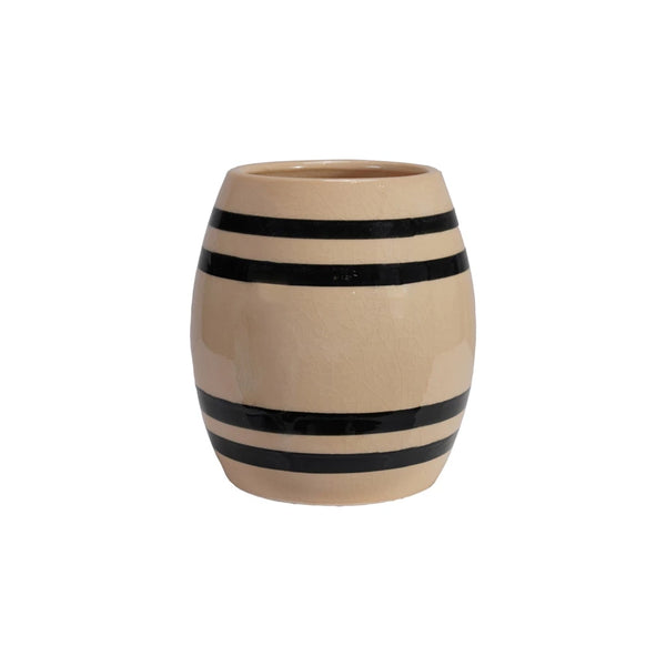 Striped Stoneware Crock