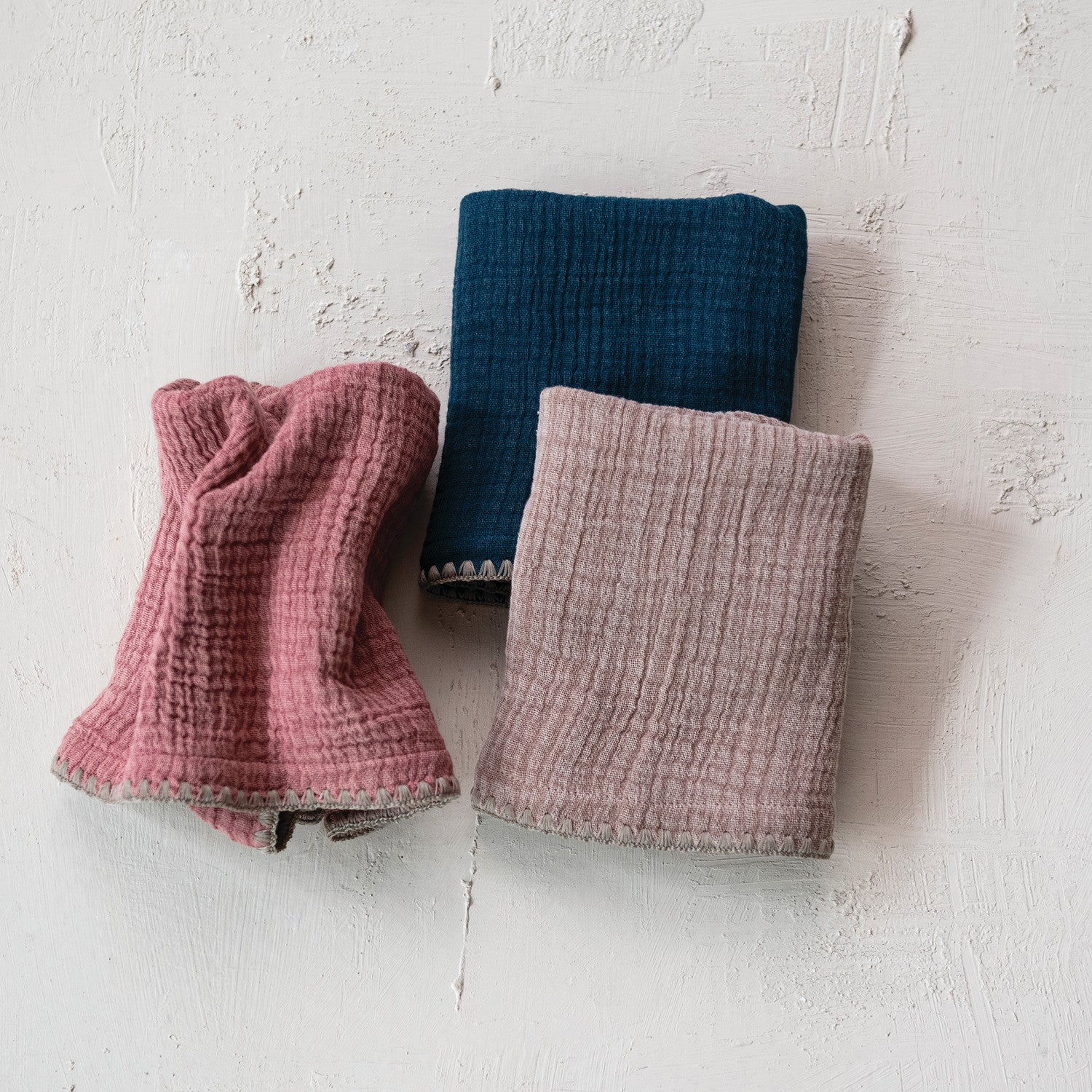 Stonewashed Cotton Double Cloth Tea Towel