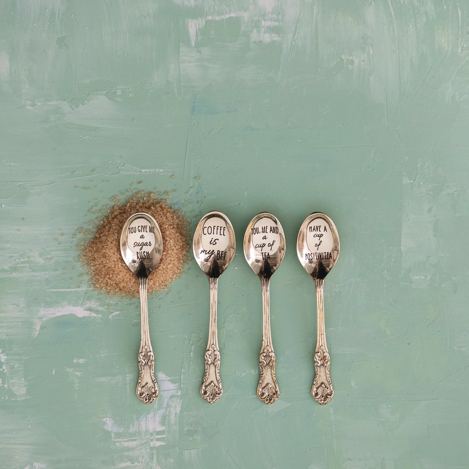 Embossed Brass Spoon