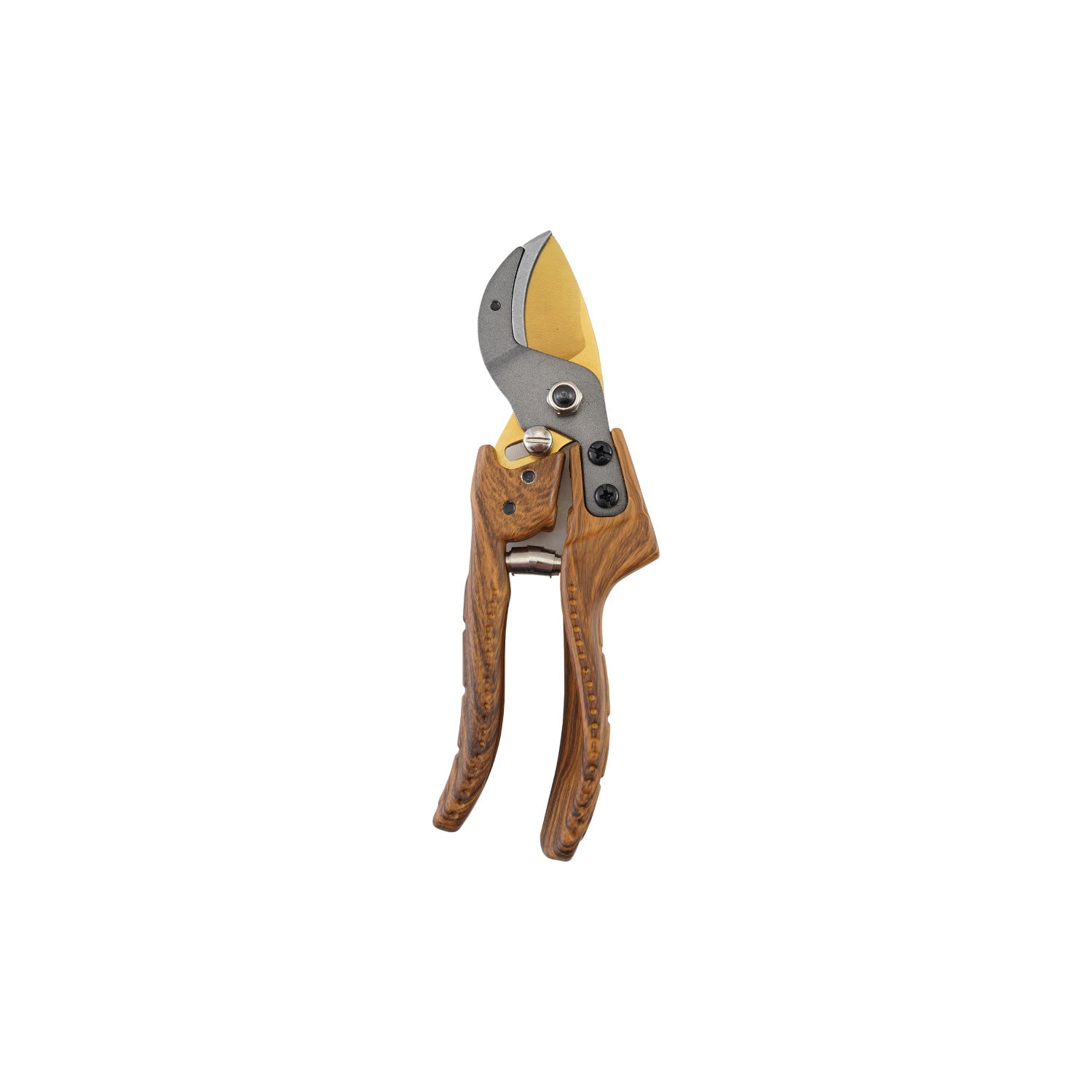 Stainless Steel Gardening Pruning Shears with Wood Finish Handle