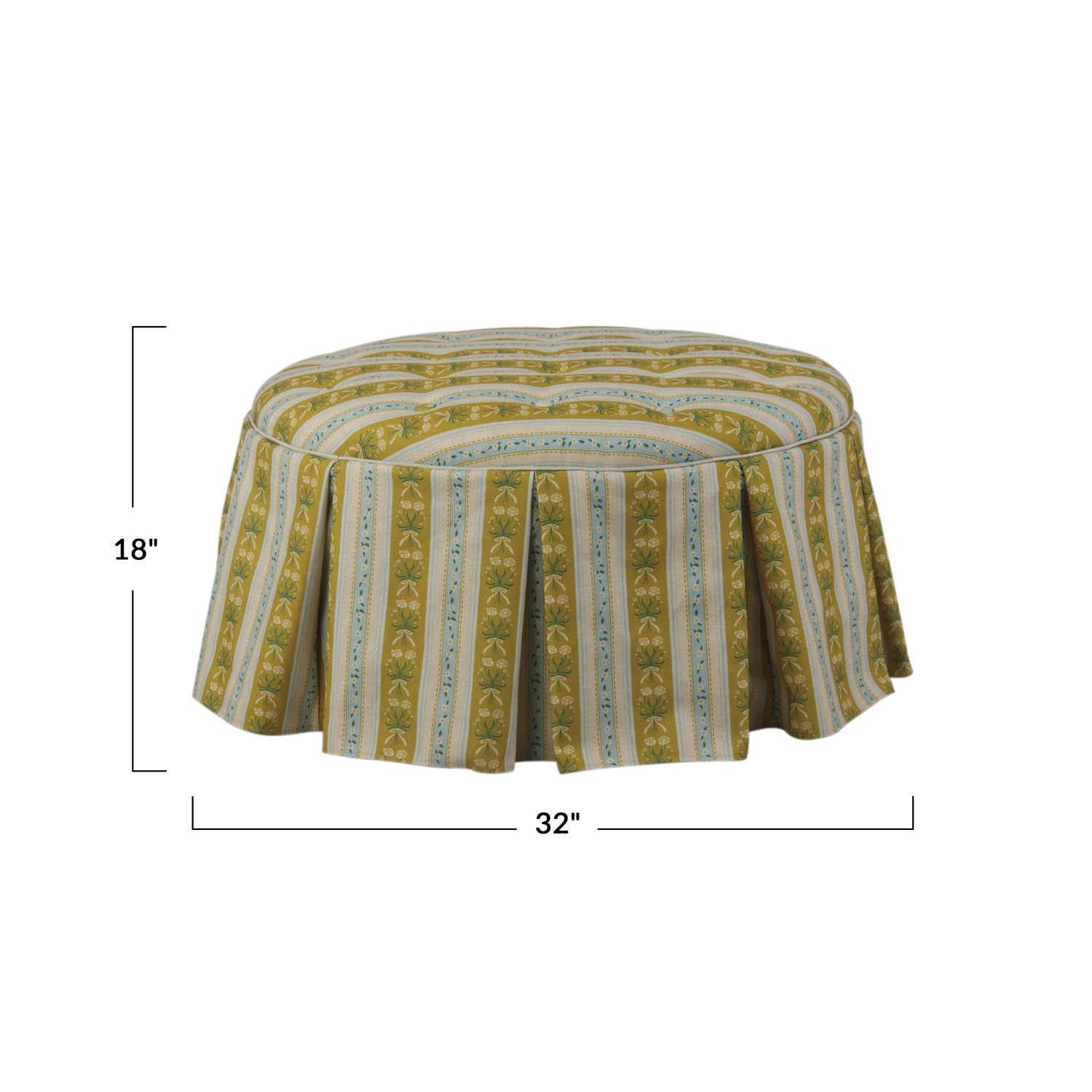 Lillianne Tufted Skirted Ottoman