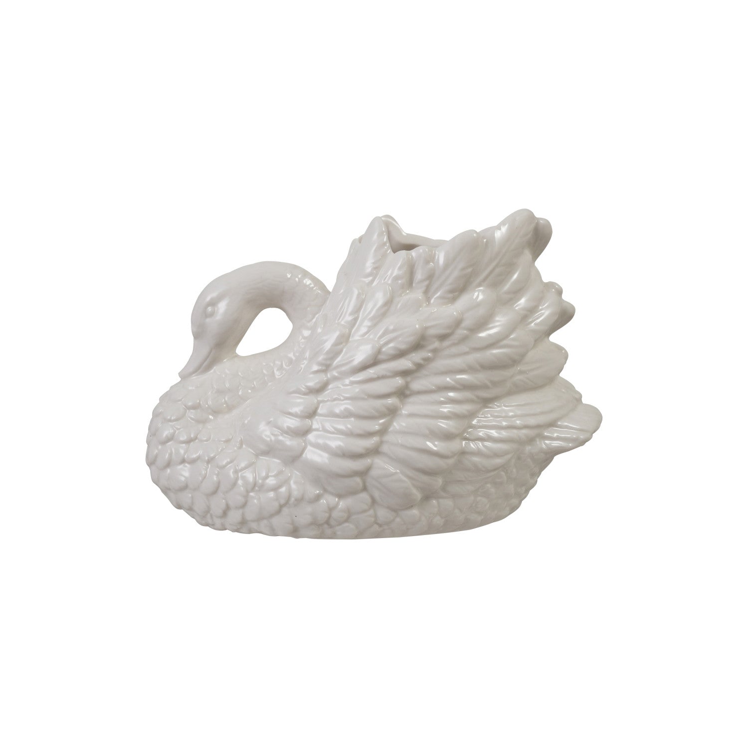 White Swan Shaped Vase