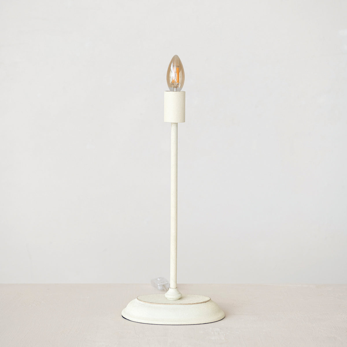 Cream Iron Table Lamp (Shade Not Included)