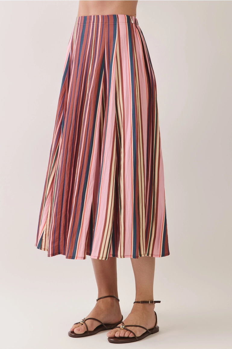 Multi Stripe Midi Skirt & Crop Top