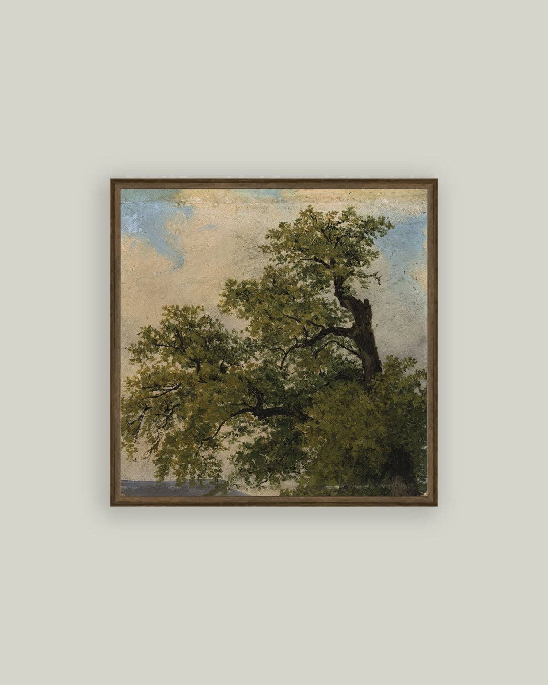 Painted Trees Framed Antique Art