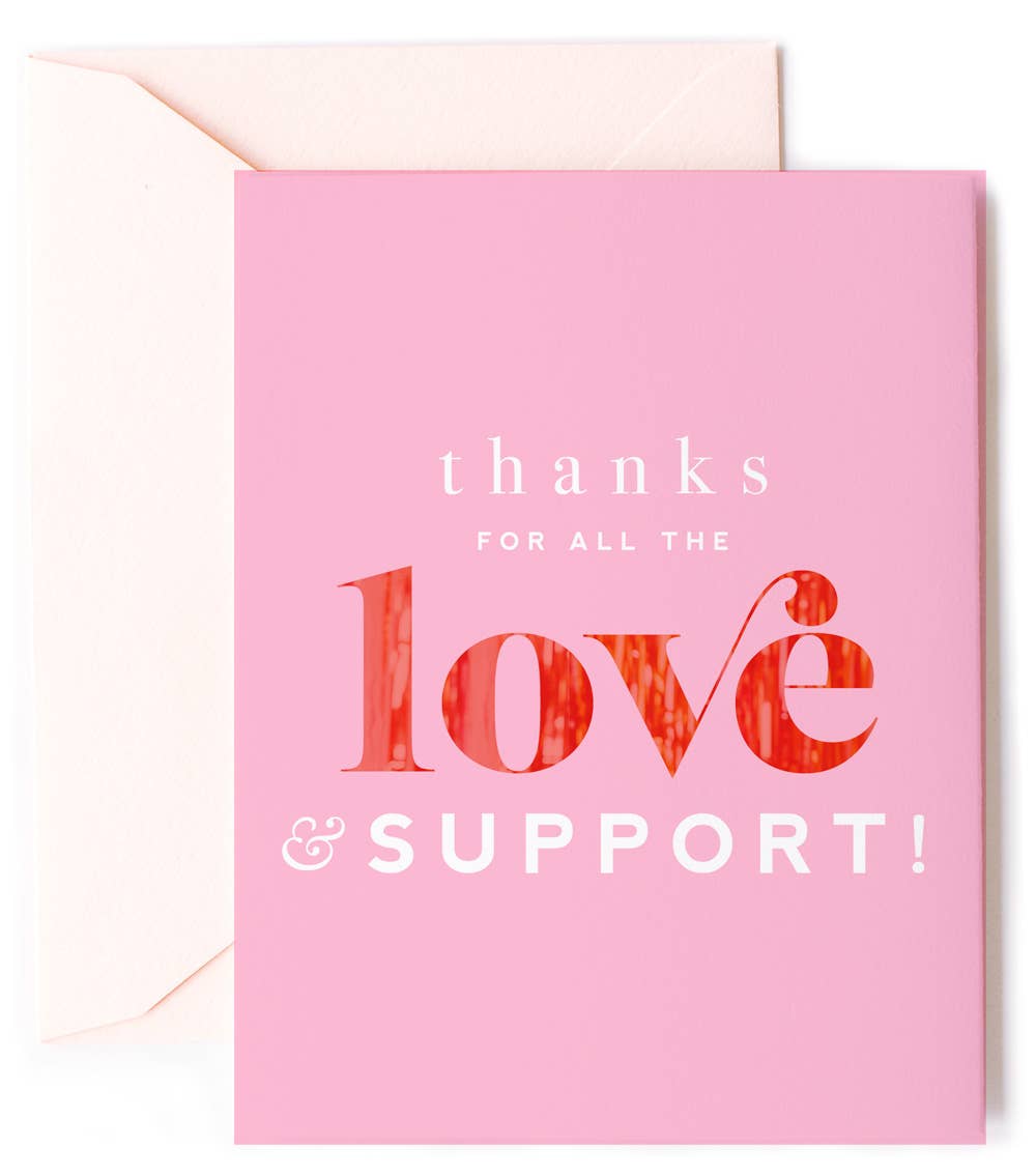 Thank You Love Support Appreciation Thank You Card