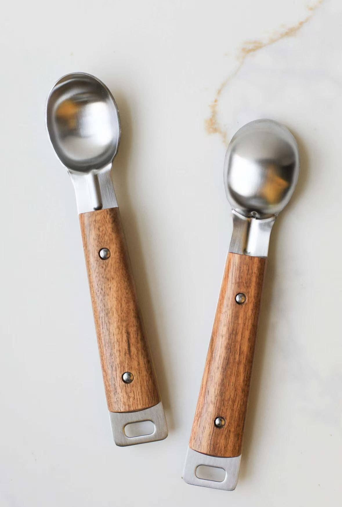 Wood Handle Ice Cream Scoop