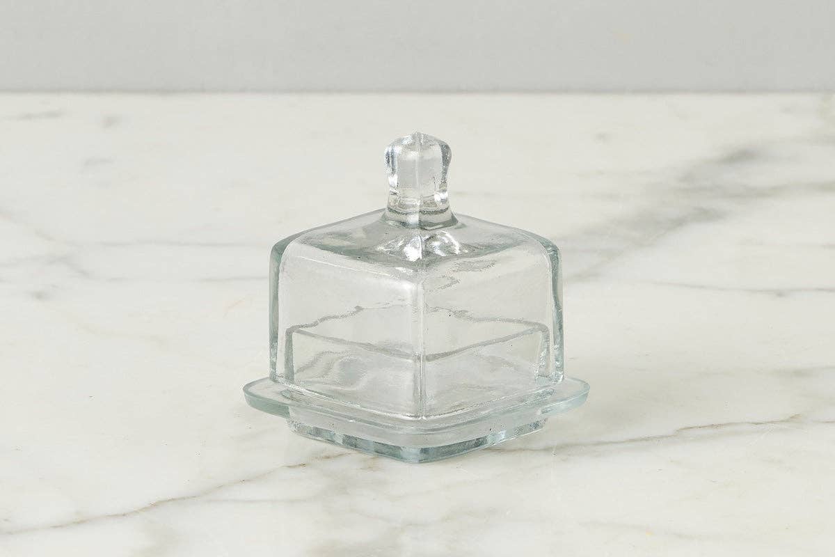 Square Bistro Glass Jam Jar