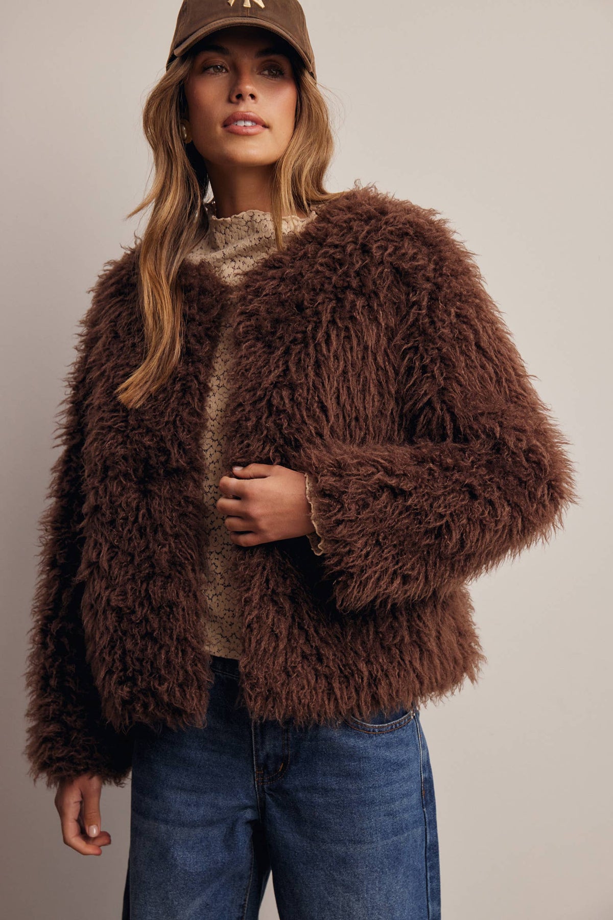 Shaggy Faux Fur Jacket
